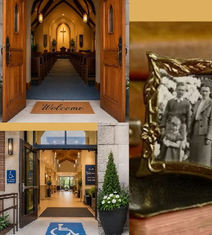 Church doors, and an old family photograph